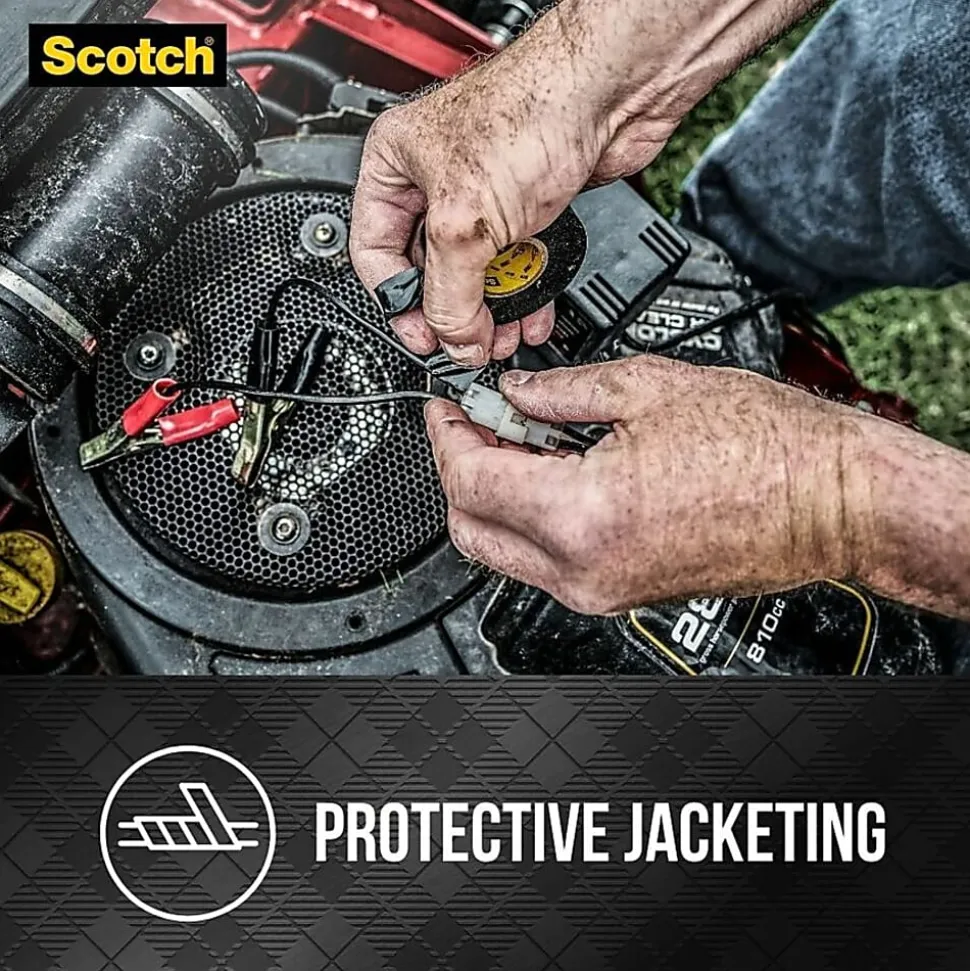 Scotch Super 33 Plus Vinyl Electrical Tape - 22 yd Length x 0.75" Width - Rubber - Vinyl Backing
