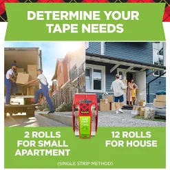 Scotch® Sure Start Shipping Tape, 6 Tape Rolls, 1 7/8 in x 25 yd, 1.5