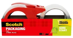 Scotch® Sure Start Shipping Tape With Dispenser, 1-7/8