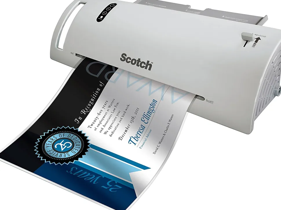 Scotch® Thermal Laminating Pouches, 8.9" x 11.4", 50 Laminating Sheets, Fits Letter Size, TP385450, 50/Pack