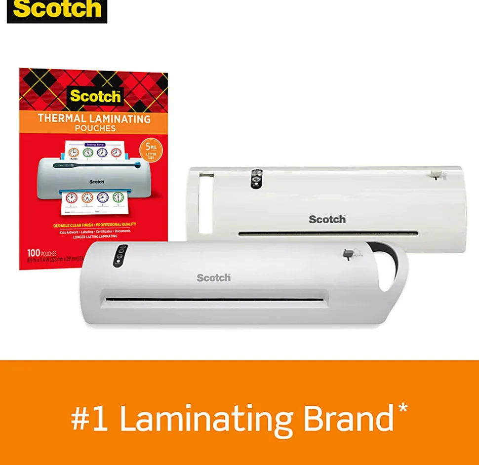 Scotch® Thermal Laminating Pouches, 8.9" x 11.4", 50 Laminating Sheets, Fits Letter Size, TP385450, 50/Pack