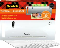 Scotch® Thermal Laminator Combo Pack, 1 White Thermal Laminator 9