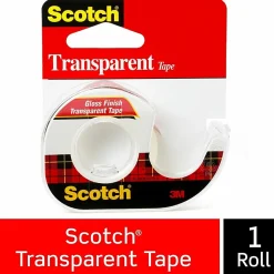 Scotch® Transparent Office Tape In Dispenser, 1/2" x 450", Clear