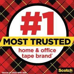 Scotch® Transparent Tape, 4 Tape Rolls with Dispensers, 3/4 in x 850 in, Home Office Supplies and School Supplies for College and Classrooms