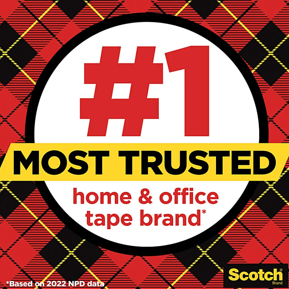Scotch® Transparent Tape, 2 Tape Rolls, 3/4 in x 2592 in, Home Office Supplies and School Supplies for College and Classrooms