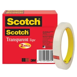 Scotch® Transparent Tape, 1/2