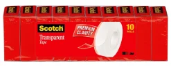 Scotch® Transparent Tape, 3/4" x 1,000", Pack Of 10 Rolls