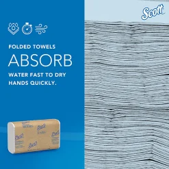 Scott Essential C Fold Paper Towels (01510) with Fast-Drying Absorbency Pockets, 12 Packs / Case, 200 C Fold Towels / Pack