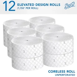 Scott® Essential Jumbo Roll Coreless 2-Ply Toilet Paper, 1,150' Per Roll, 65% Recycled, Pack Of 12 Rolls