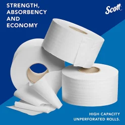 Scott® High-Capacity 2-Ply Jumbo Roll Toilet Paper, 25% Recycled, 1000' Per Roll, Pack Of 12 Rolls