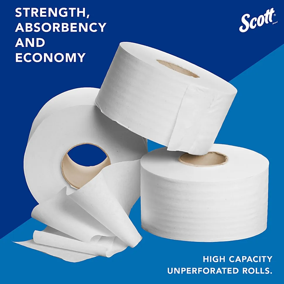 Scott® High-Capacity 2-Ply Jumbo Roll Toilet Paper, 25% Recycled, 1000' Per Roll, Pack Of 12 Rolls