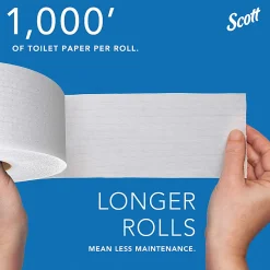 Scott® High-Capacity 2-Ply Jumbo Roll Toilet Paper, 25% Recycled, 1000' Per Roll, Pack Of 12 Rolls