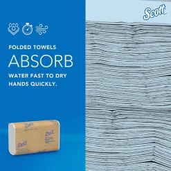 Scott® Multi-Fold 2-Ply Paper Towels, 250 Sheets Per Pack, Case Of 16 Packs