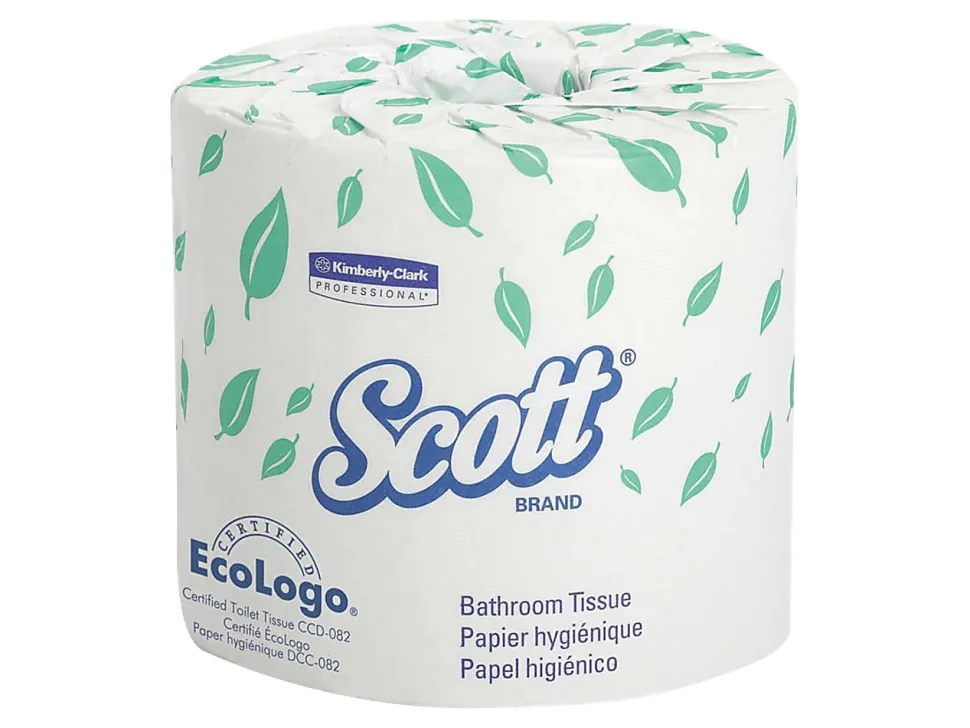 Scott® Professional 2-Ply Standard Roll Toilet Paper with Elevated Design, 100% Recycled, 550 Sheets Per Roll, Pack Of 20 Rolls