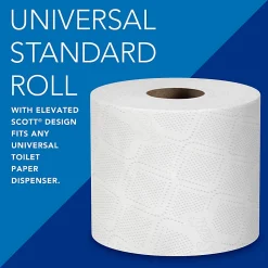 Scott® Professional 2-Ply Standard Roll Toilet Paper with Elevated Design, 100% Recycled, 550 Sheets Per Roll, Pack Of 20 Rolls