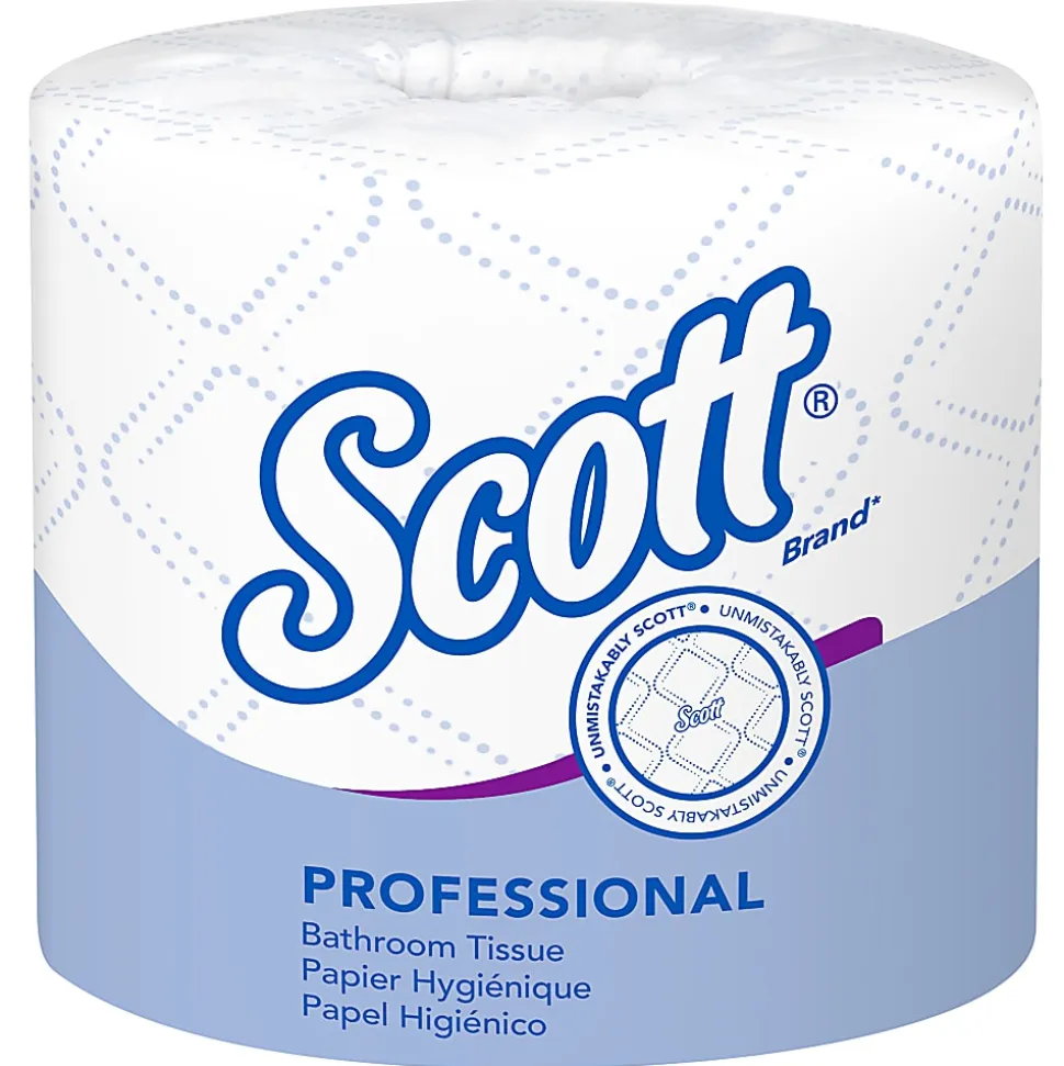 Scott® Professional Standard Roll 2-Ply Toilet Paper, 25% Recycled, 550 Sheets Per Roll, Pack Of 80 Rolls