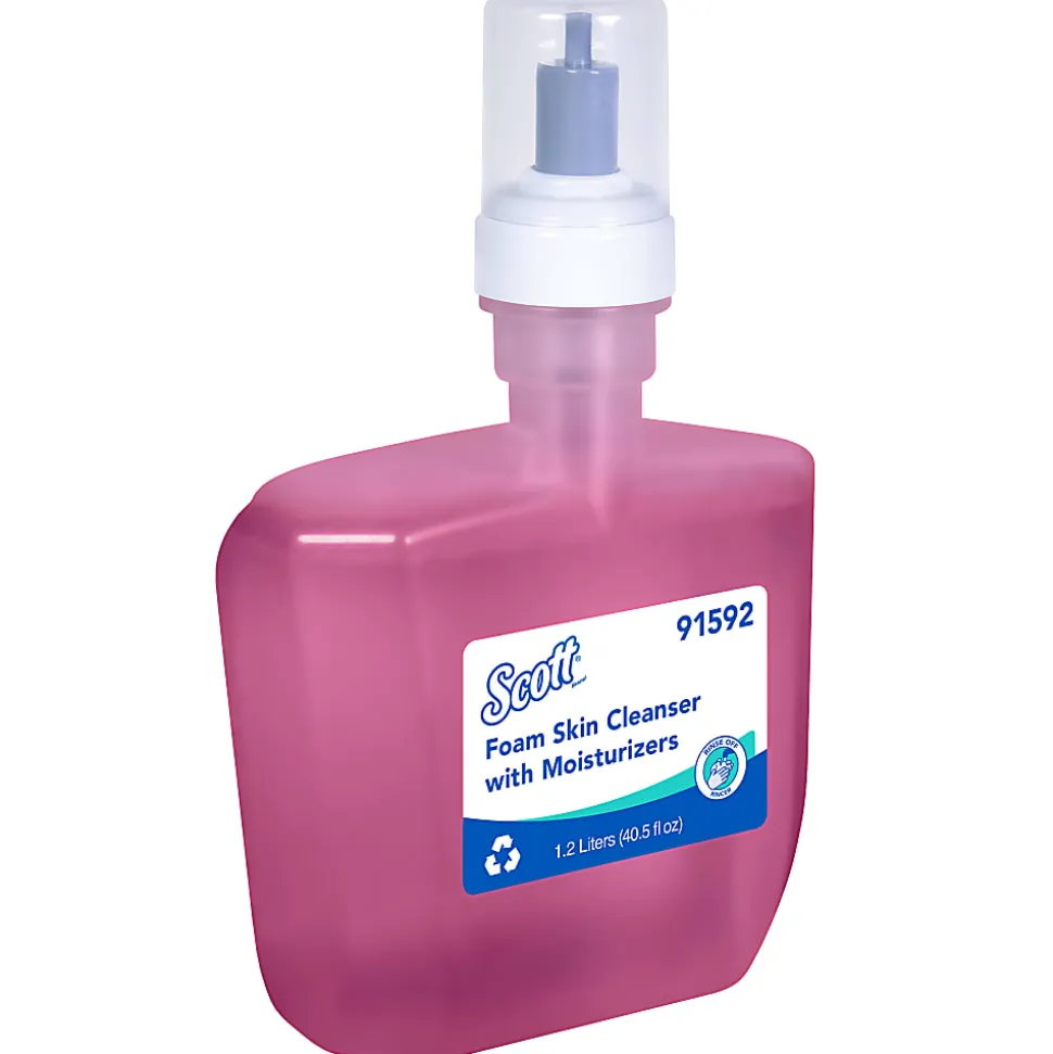 Scott® Pro™ Foam Hand Soap with Moisturizers, Floral Scent, 1.2L (40.58 Oz), Carton Of 2 Bottles