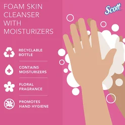 Scott® Pro™ Foam Hand Soap with Moisturizers, Floral Scent, 1.2L (40.58 Oz), Carton Of 2 Bottles