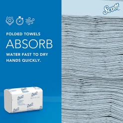ScottĀ® Pro Scottfold Multifold Paper Towels with Fast-Drying Absorbency Pockets, 175 Sheets Per Pack, 25 Packs Per Case