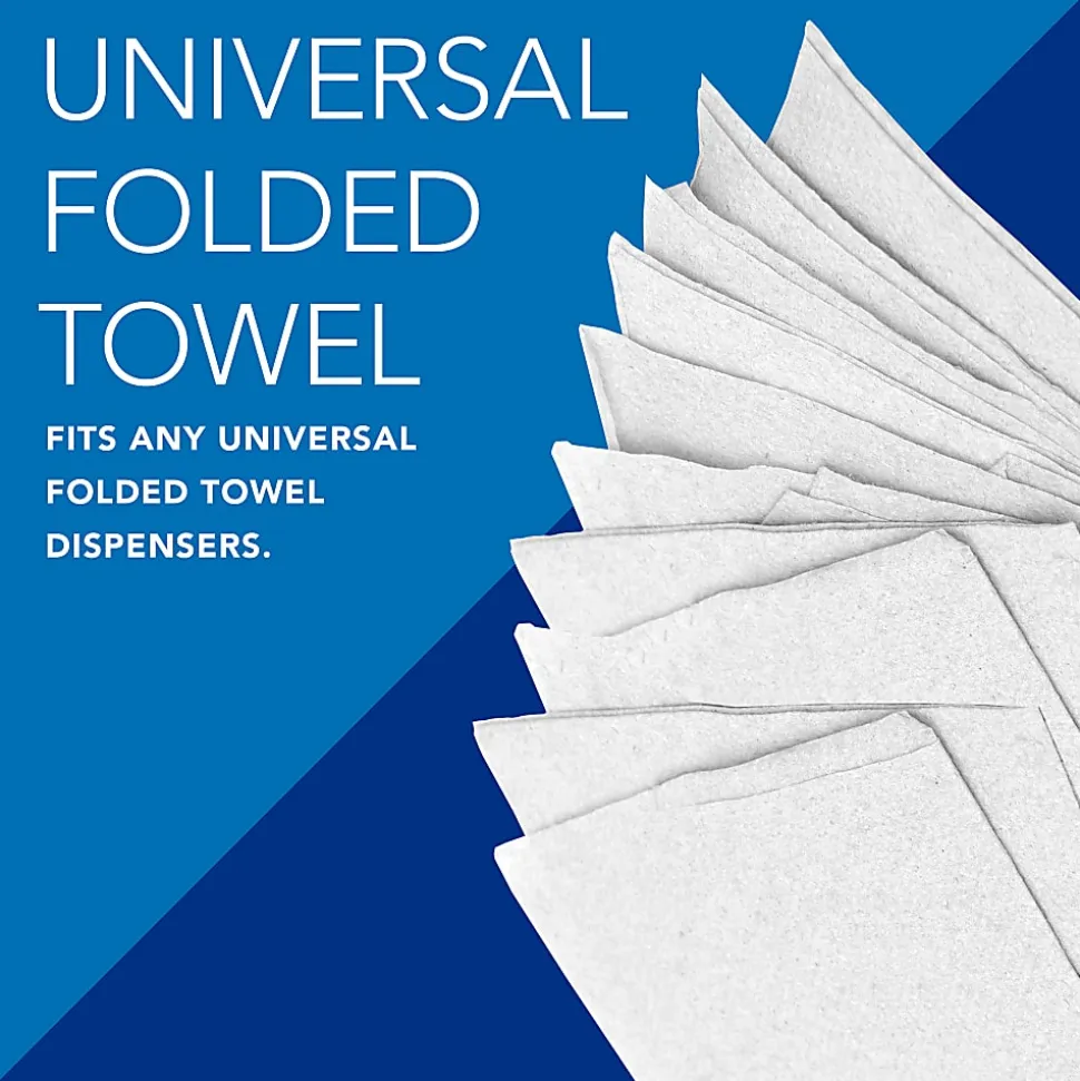 Scott® 100% Recycled Fiber Multifold Paper Towels, 9.2" x 9.4", White, 250 Towels Per Pack, Carton Of 16 Packs
