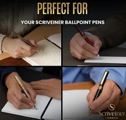 Scriveiner Ballpoint Ink Refills, Medium Point, 1.0mm, Blue Ink, 4 per pack