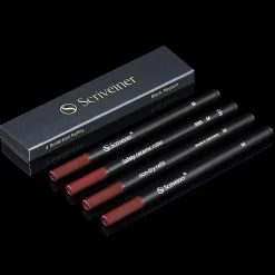 Scriveiner Rollerball Ink Refills, Medium Point, 0.7 mm, Black Ink, Pack Of 4 Refills
