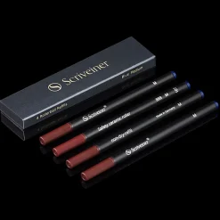 Scriveiner Rollerball Ink Refills, Medium Point, 0.7 mm, Blue Ink, Pack Of 4 Refills