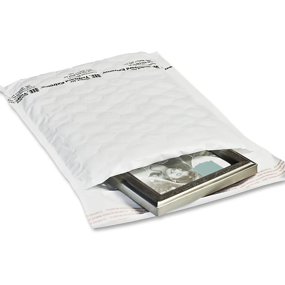 Sealed Air Jiffy® TuffGard® Extreme Bubble Cushioned Mailers, #2, 8 1/2" x 12", White, Box Of 50