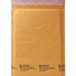 Sealed Air Self-Seal Bubble Mailers, 8 1/2" x 12", Kraft, Case Of 100
