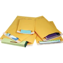 Sealed Air Self-Seal Bubble Mailers, 14 1/4" x 20", Kraft, Case Of 50