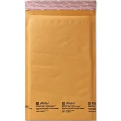 Sealed Air Self-Seal Bubble Mailers, 7 1/4" x 12", Kraft, Case Of 100