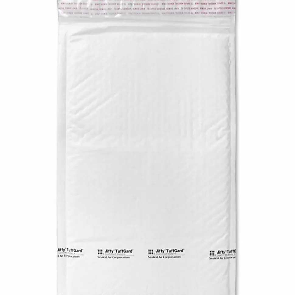 Sealed Air Tuffgard Premium Cushioned Mailers - Bubble - #1 - 7 1/4" Width x 12" Length - Peel & Seal - White - Poly - 25 / Carton