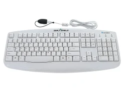 Seal Shield Silver Storm Wired Keyboard, White, STWK503