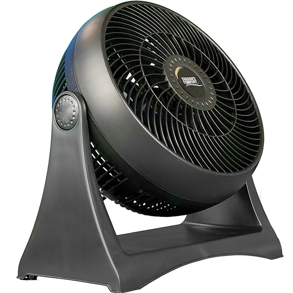 Seasons Comfort 3-Speed High-Velocity Portable Turbo Fan, 10-1/2”H x 11-1/4”W, Black