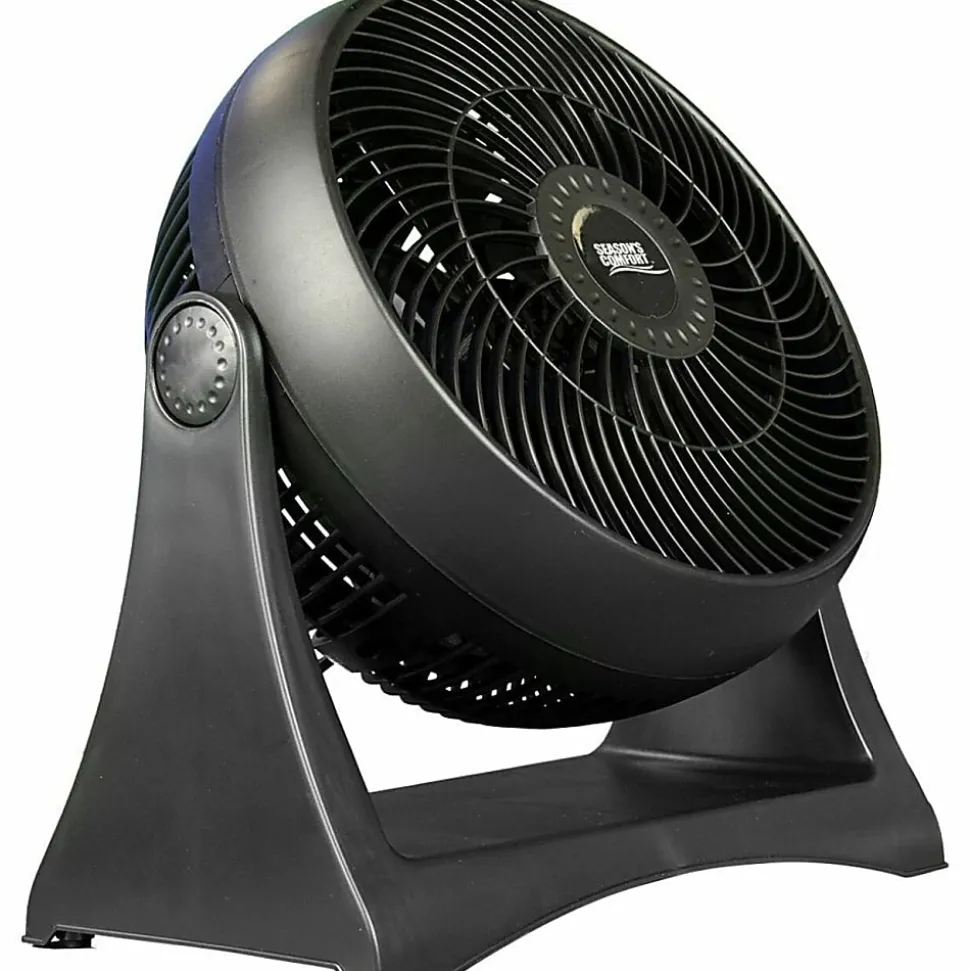 Seasons Comfort 3-Speed High-Velocity Portable Turbo Fan, 10-1/2”H x 11-1/4”W, Black