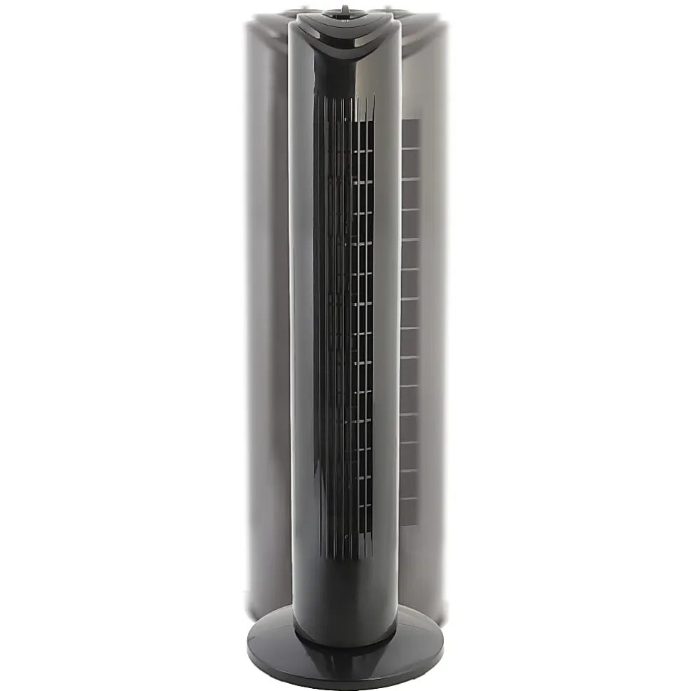Seasons Comfort™ 3-Speed Oscillating Tower Fan, 29-3/16"H x 9-1/16"W x 9-1/16"D, Black