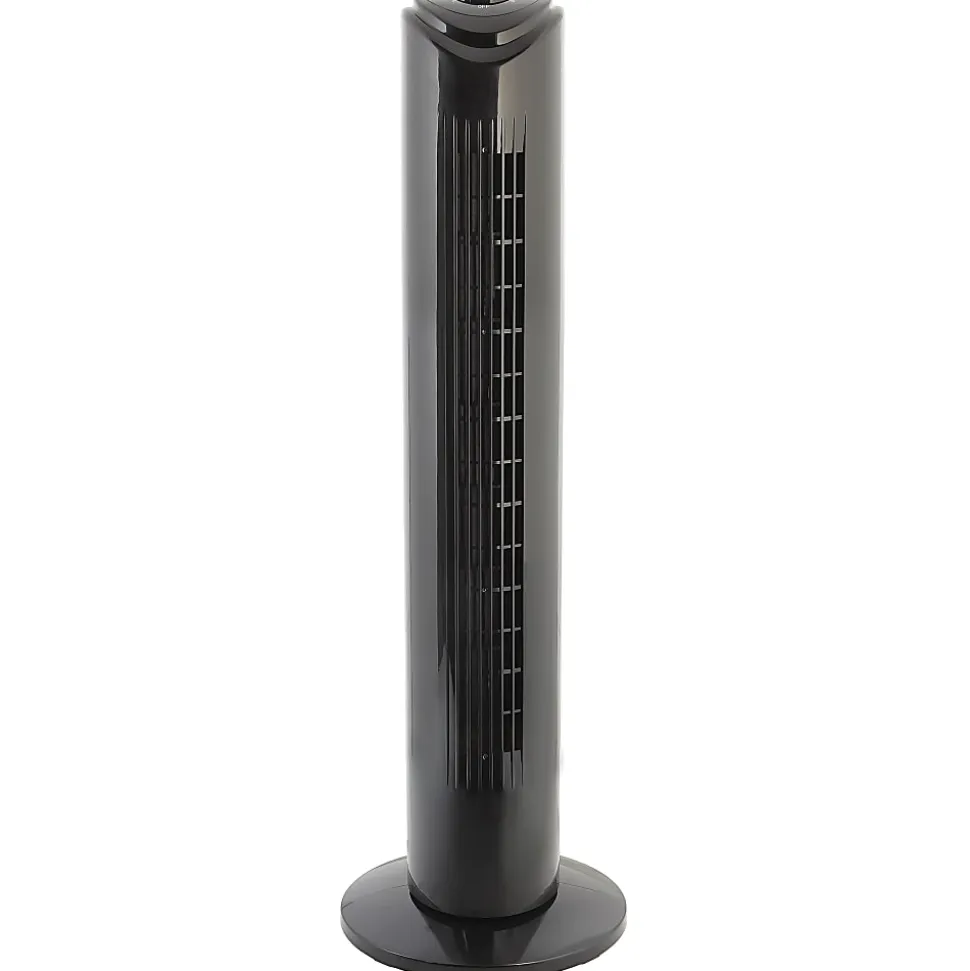 Seasons Comfort™ 3-Speed Oscillating Tower Fan, 29-3/16"H x 9-1/16"W x 9-1/16"D, Black