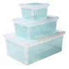 See Jane Work® Storage Box, 4 3/4"H x 7 1/2"W x 13"D, Blue Herringbone