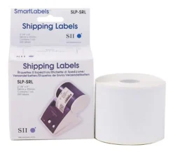 Seiko SmartLabel SLP-SRL Shipping Direct Thermal Labels, SKPSLPSRL, Rectangle, 2 1/8"W x 4"L, White, Roll Of 220 Labels