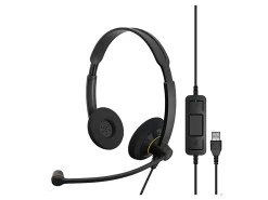 Sennheiser EPOS IMPACT SC 60 USB ML  Headset  on ear  wired  USB  black with orange color highlights