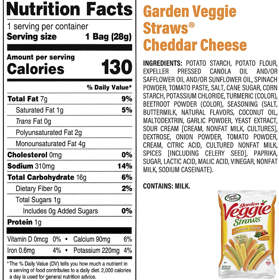 Sensible Portions Garden Veggie Variety Pack, Box Of 30 Bags
