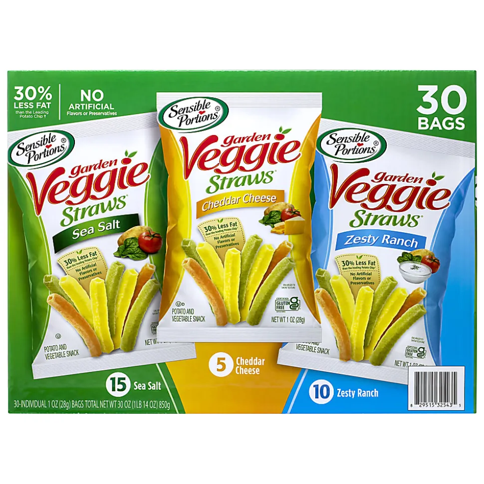 Sensible Portions Garden Veggie Variety Pack, Box Of 30 Bags
