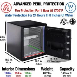 SentrySafe Fire Safe® Combination Safe, 1.23 Cu Ft