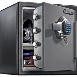 SentrySafe Fire-Safe® Electronic Safe, 1.23 Cu. Ft., Gunmetal Gray
