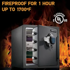 SentrySafe Fire-Safe® Electronic Safe, 1.23 Cu. Ft., Gunmetal Gray