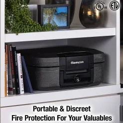 Sentry®Safe Fire/Waterproof Chest, 0.28 Cu Ft, Gray
