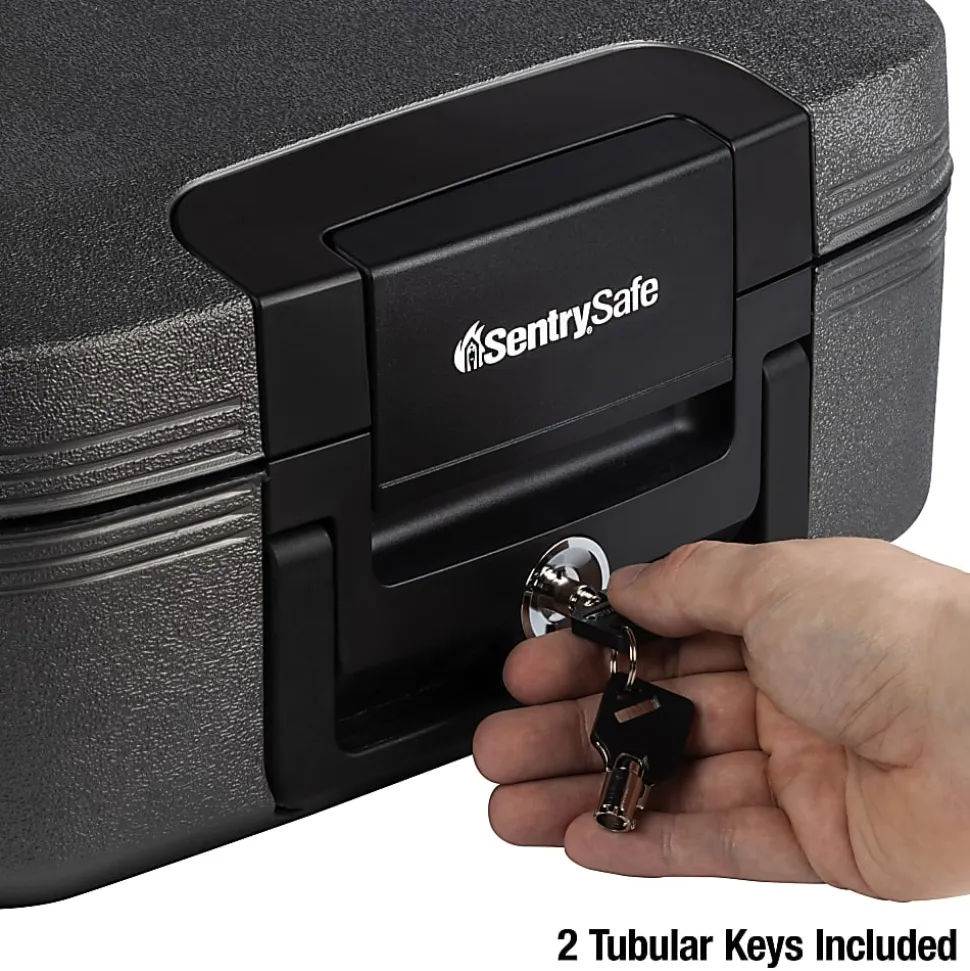 Sentry®Safe Fire/Waterproof Chest, 0.28 Cu Ft, Gray