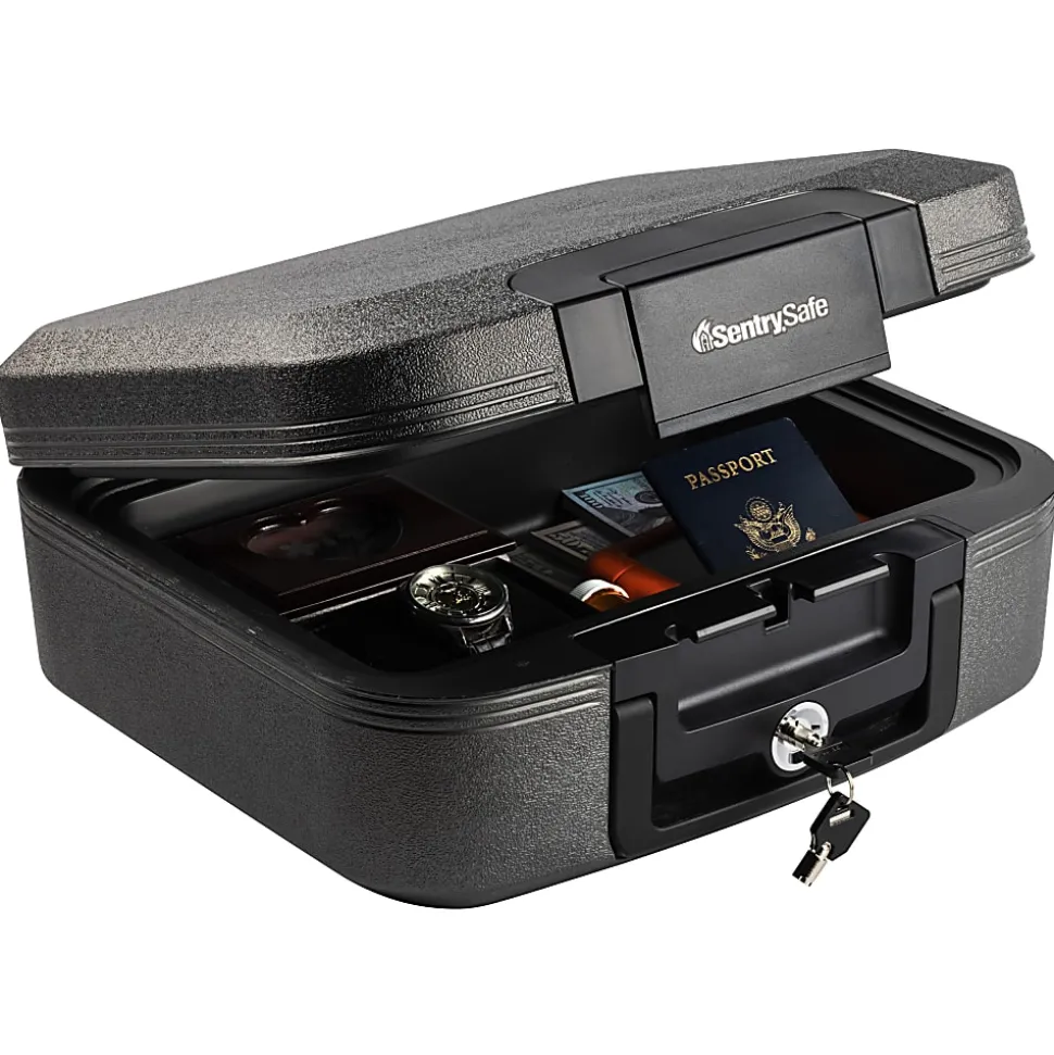 Sentry®Safe Fire/Waterproof Chest, 0.28 Cu Ft, Gray