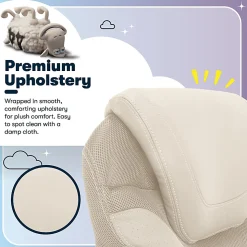 Serta®AIR™ Health & Wellness Ergonomic Bonded Leather High-Back Executive Office Chair, Cream