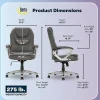 Serta® Amplify Bonded Leather/Mesh High-Back Office Chair, Gray/Silver
